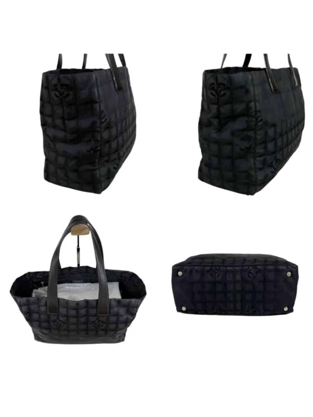 ★SOLD★ Chanel New Travel Line Tote Black Nylon Jacquard - Picture 4 of 13